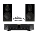 Marantz Model 70 Amplifier with Monitor Audio Silver 100 8G Bookshelf Speakers Pair HiFi Package Black