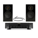 Marantz Model 70 Amplifier with Monitor Audio Silver 50 8G Bookshelf Speakers Pair HiFi Package Black