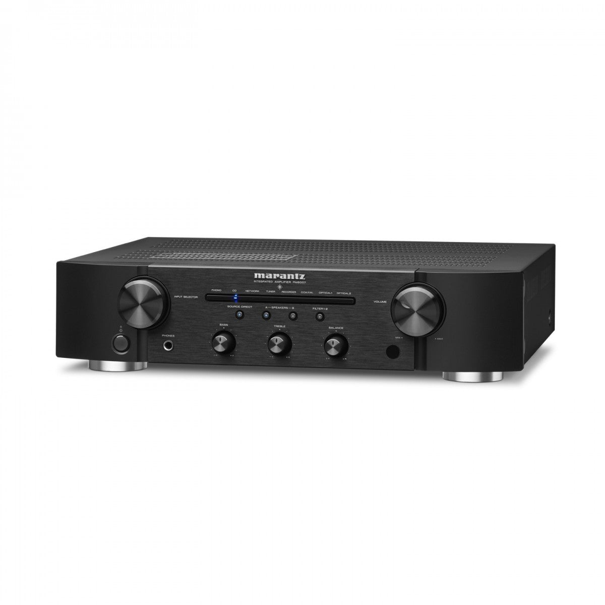 Marantz PM6007 Integrated Amplifier Black with Wharfedale Diamond 12.1i Bookshelf Speakers Walnut Pair HiFi Package