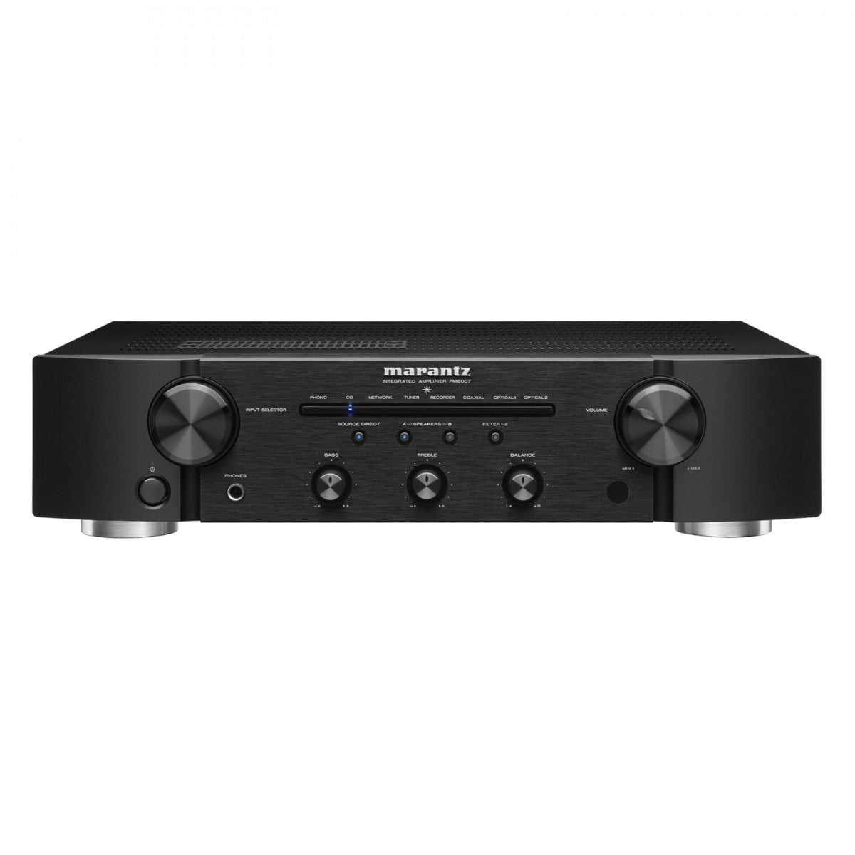 Marantz PM6007 Integrated Amplifier Black with JBL 4309 Studio Monitor Bookshelf Speakers Walnut Pair