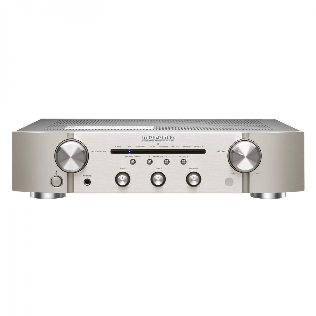 Marantz PM6007 Integrated Amplifier Silver with Klipsch R-60M Bookshelf Speakers Pair HiFi Package