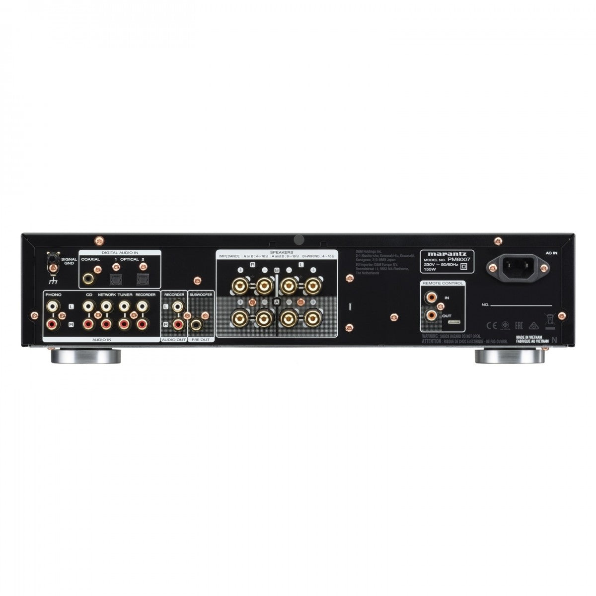 Marantz PM6007 Integrated Amplifier with Bowers and Wilkins 606 S3 Bookshelf Speakers Pair Black HiFi Package