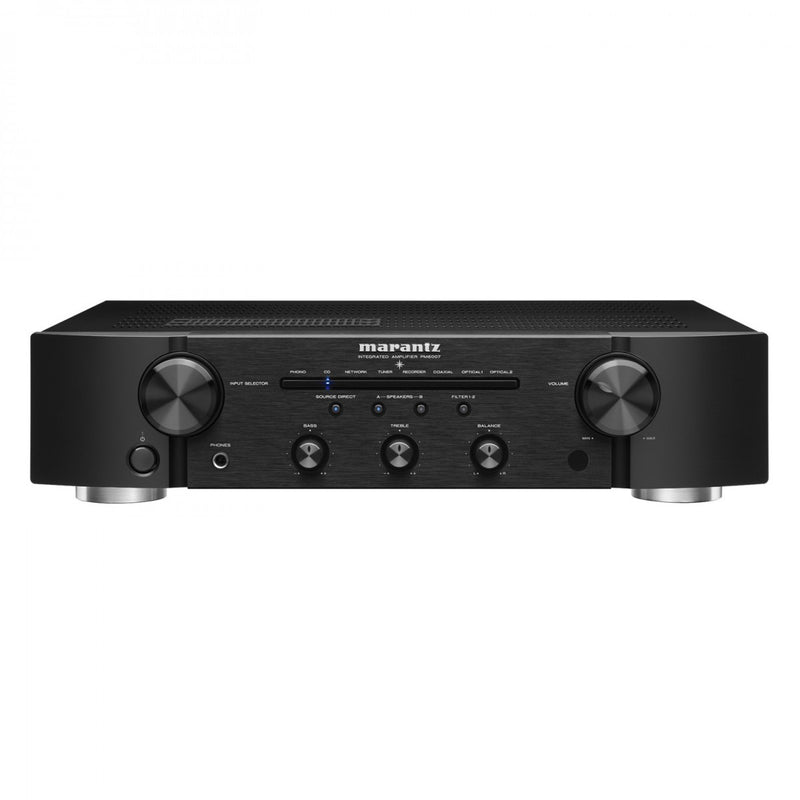 Marantz PM6007 Integrated Amplifier with Bowers and Wilkins 606 S3 Bookshelf Speakers Pair Black HiFi Package