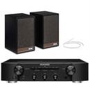 Marantz PM6007 Integrated Amplifier With Sabre R Bookshelf Speakers Black Pair HiFi Package