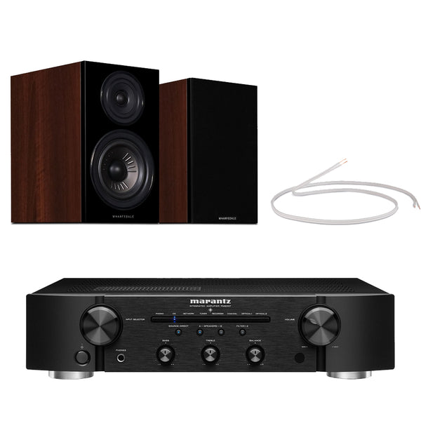 Marantz PM6007 Integrated Amplifier with Wharfedale Diamond 12.2 Bookshelf Speakers Walnut Pair HiFi Package