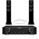 Marantz PM6007 Integrated Amplifier with Wharfedale Diamond 12.3 Floorstanding Speakers Pair Black HiFi Package