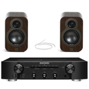 Marantz PM6007BK Integrated Amplifier With Q Acoucstic Q3010c Bookshelf Speakers Claro Walnut Pair HiFi Package