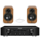 Marantz PM6007BK Integrated Amplifier With Q Acoucstic Q3010c Bookshelf Speakers Pin Oak Pair HiFi Package