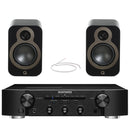 Marantz PM6007BK Integrated Amplifier With Q Acoustics Q3020c Bookshelf Speakers Satin Black Pair HiFi Package