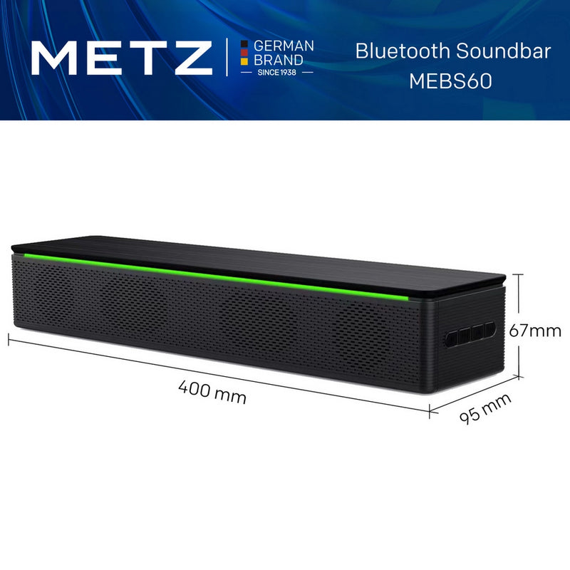 Metz 43MQE7600ZUK 43 Inch 4K UHD HDR QLED Smart TV with S60 Portable Bluetooth Soundbar Bundle 43 Inch