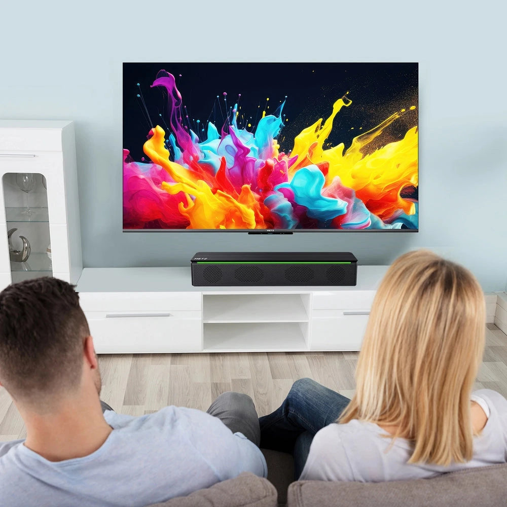Metz 50MQE7600ZUK 50 Inch 4K UHD HDR QLED Smart TV with S60 Portable Bluetooth Soundbar Bundle 50 Inch