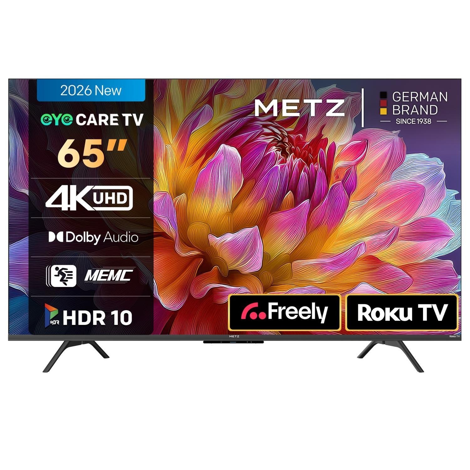 Metz 65MRF6000ZUK 65 Inch MRF6000Z 4K Ultra HD HDR DLED Smart TV with Freely 65 Inch