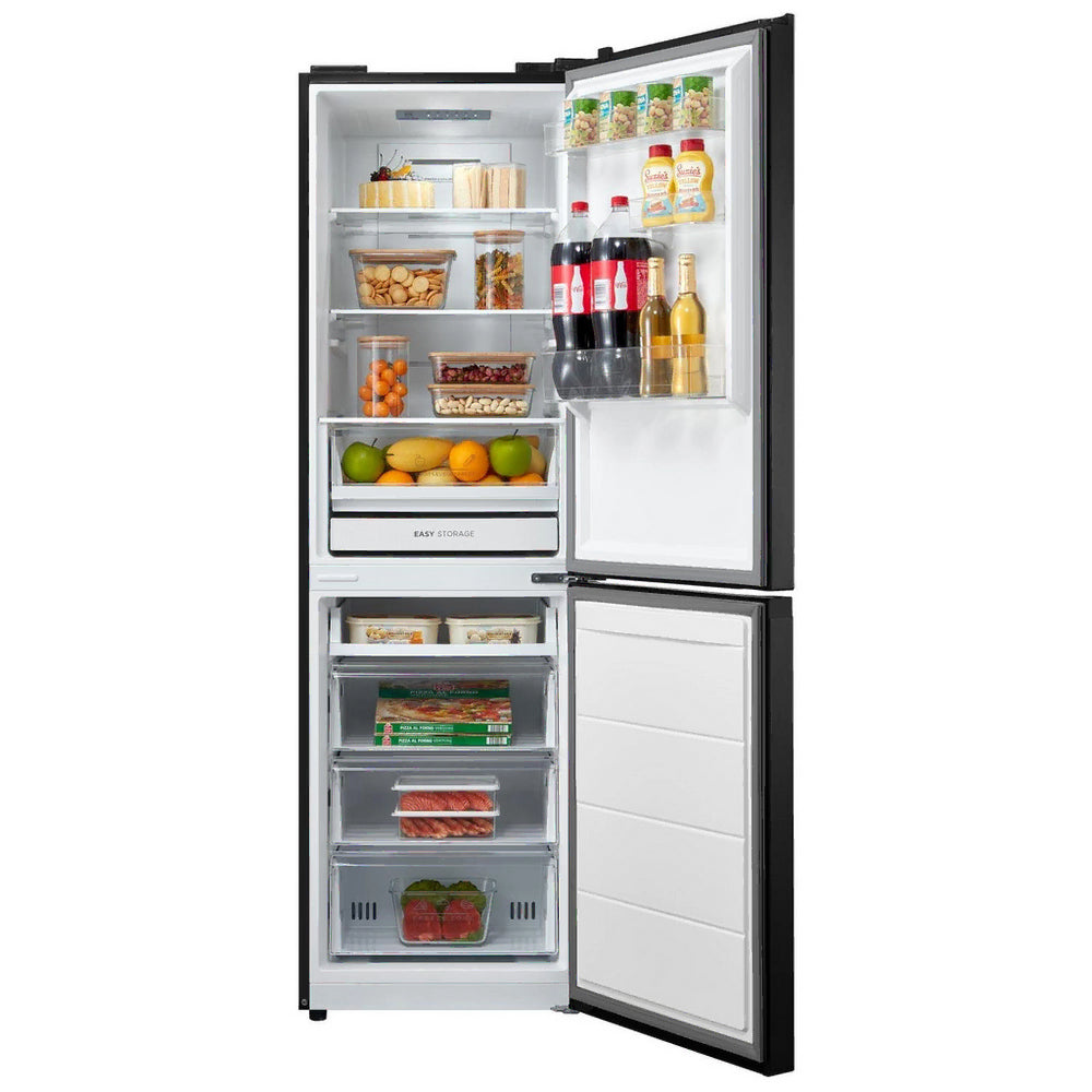 Midea MDRB379FGD30 60/40 Freestanding Total No Frost Fridge Freezer - Black Black