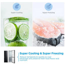 Midea MDRB379FGD30 60/40 Freestanding Total No Frost Fridge Freezer - Black
