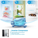 Midea MDRB379FGD30 60/40 Freestanding Total No Frost Fridge Freezer - Black