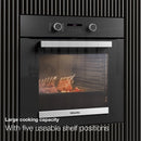 Miele H 2465 BP Built-In Electric Single Oven with Pyrolytic Cleaning Black - A+ Rated