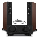 Mission 778X Integrated Amplifier Black with Wharfedale Diamond 12.3i Floorstanding Speakers Walnut Pair Hifi Package Walnut