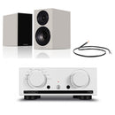 Mission 778X Integrated Amplifier Silver with Wharfedale Diamond 12.2i Bookshelf Speakers Grey Pair Hifi Package Silver