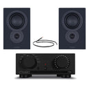 Mission 778X Integrated Amplifier with LX-2 MKII Bookshelf Speakers Pair HiFi Package - Black Black