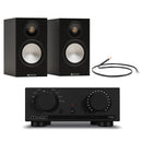 Mission 778X Integrated Amplifier with Monitor Audio Bronze 50 7G Bookshelf Speakers Pair HiFi Package - Black