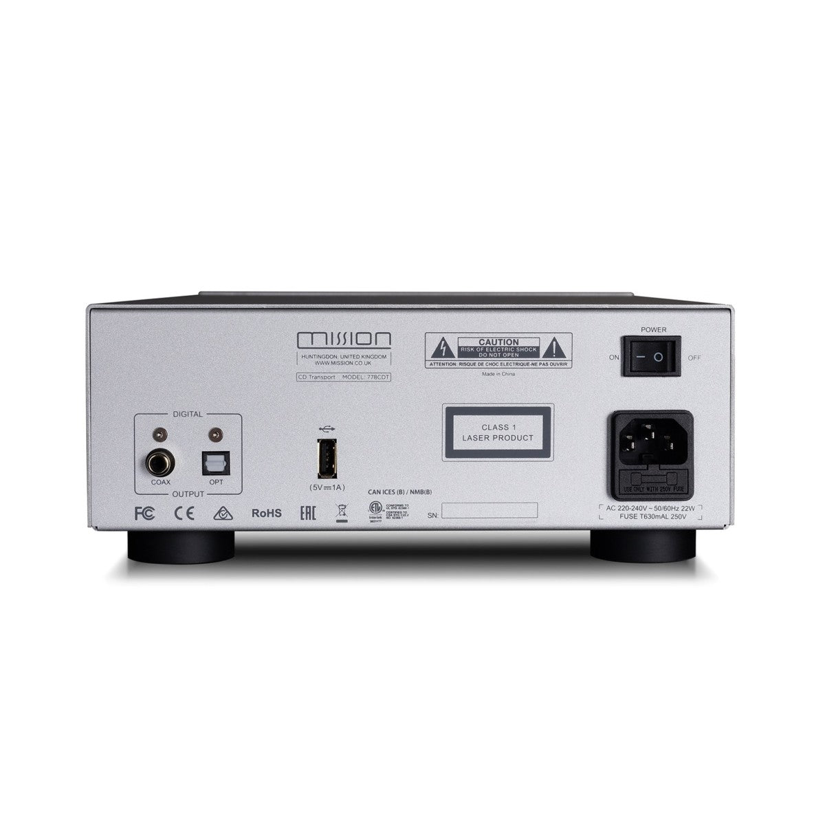 Mission 778X Stereo Amplifier with 778S Streamer and 778CDT CD Transport Bundle - Silver Silver