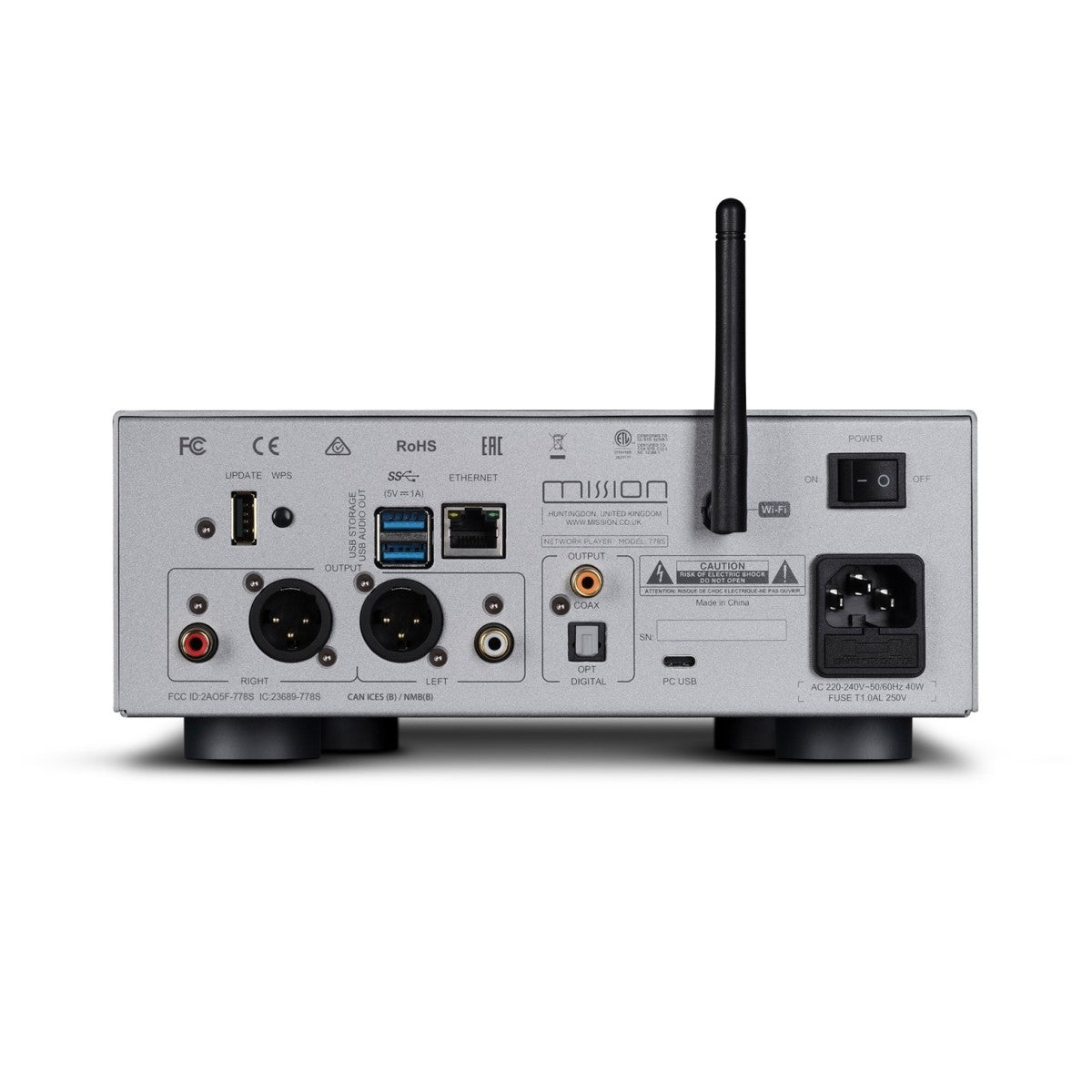 Mission 778X Stereo Amplifier with 778S Streamer and 778CDT CD Transport Bundle - Silver Silver