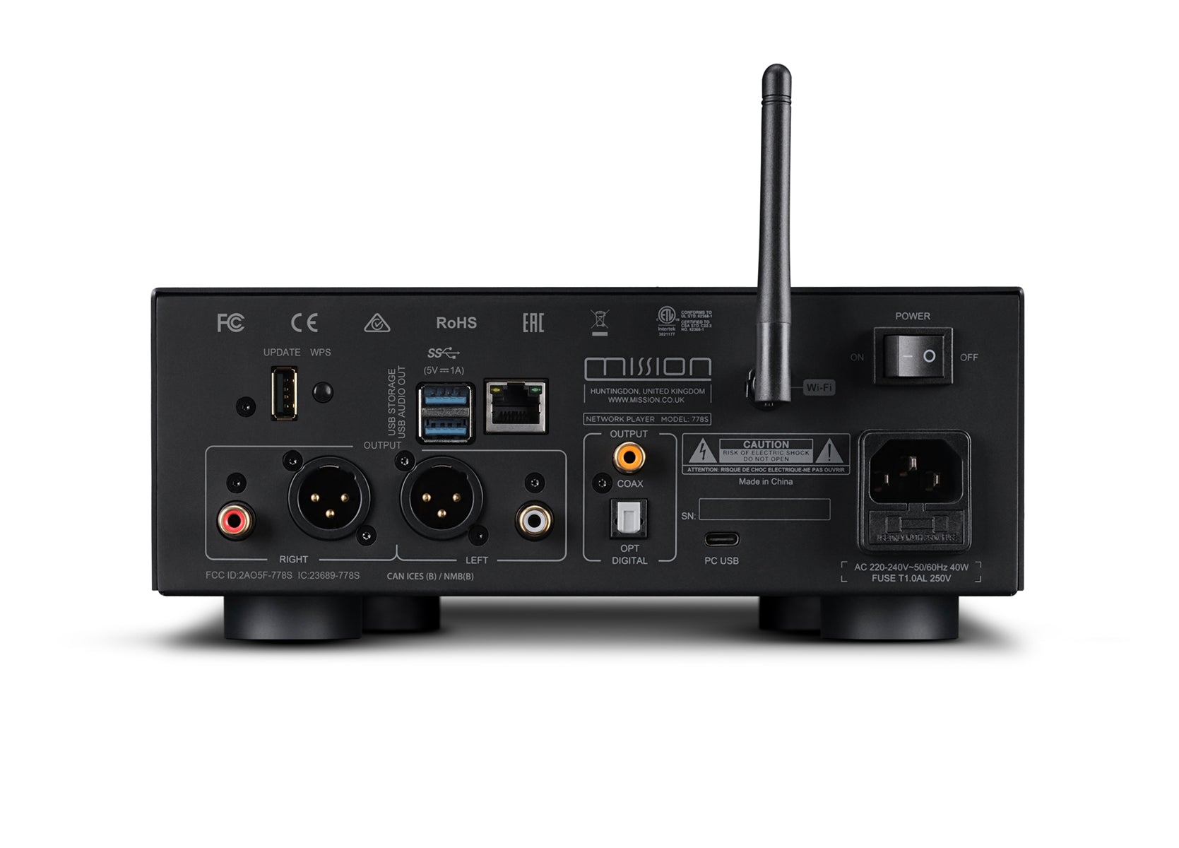 Mission 778X Stereo Amplifier with 778S Streamer Bundle - Black Black