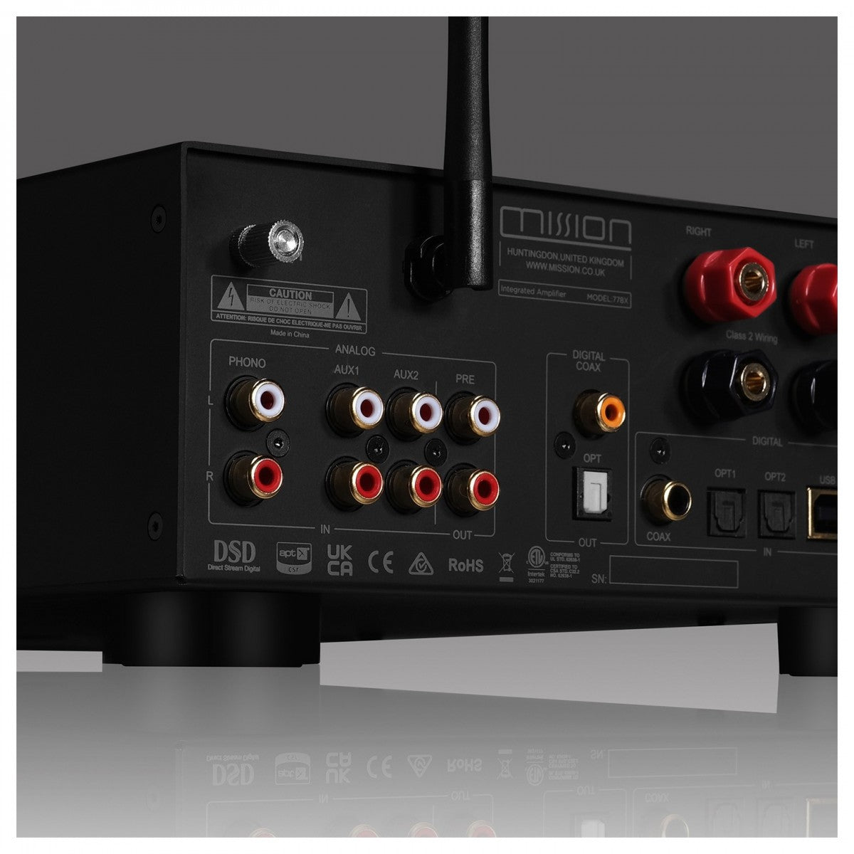 Mission 778X Stereo Amplifier with 778S Streamer Bundle - Black Black