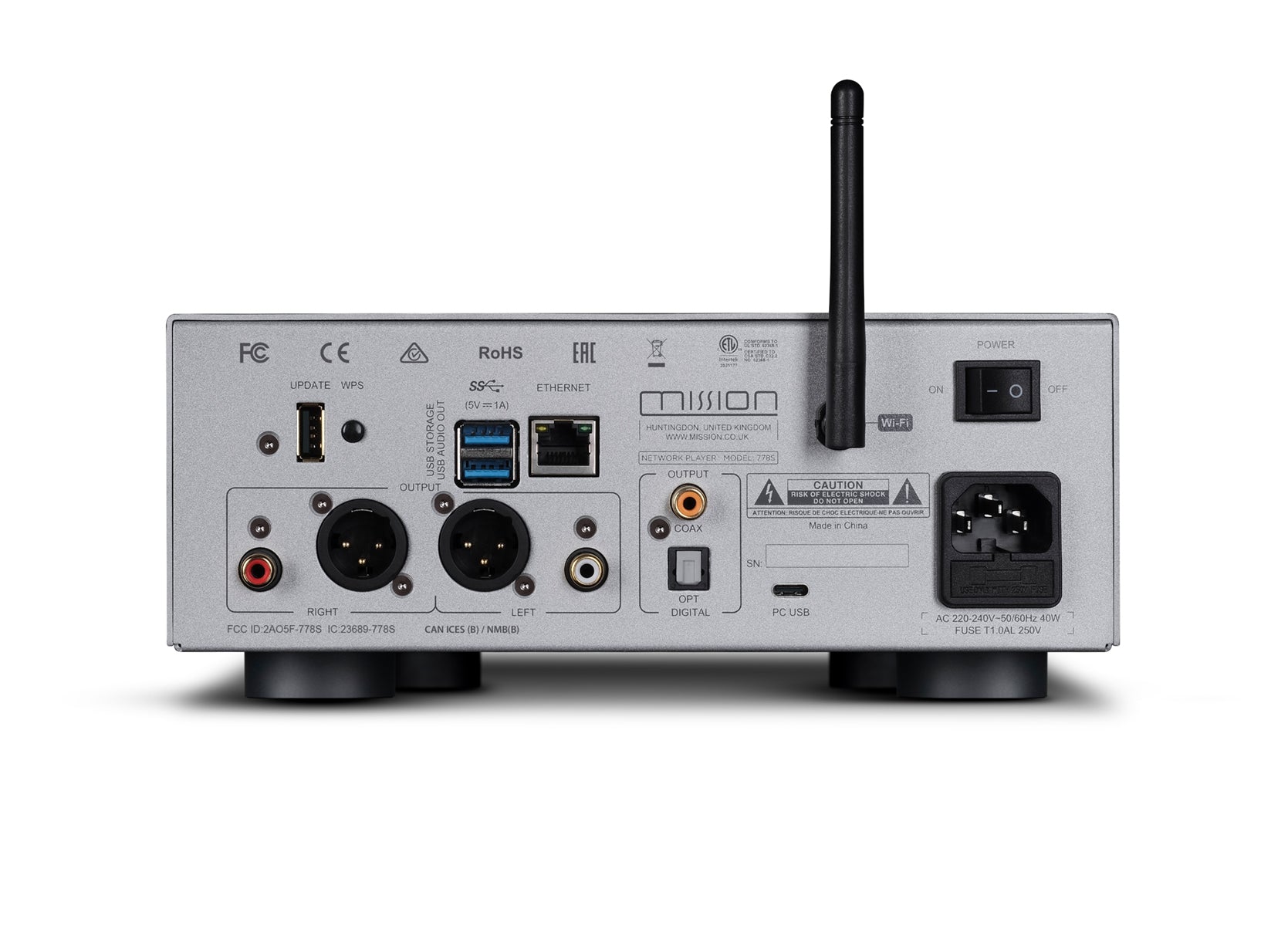Mission 778X Stereo Amplifier with 778S Streamer HiFi Bundle - Silver Silver
