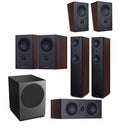 Mission LX MKII 5.1.2 Speaker Package Walnut (Black Subwoofer) Walnut