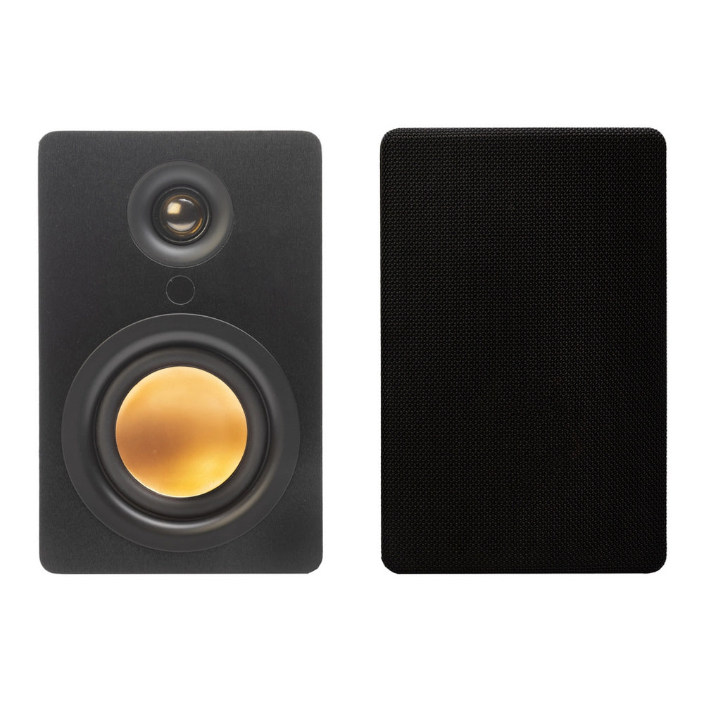 Mitchell Acoustics uStream One Active Stereo Wireless Bookshelf Speakers Pair with HDMI Black