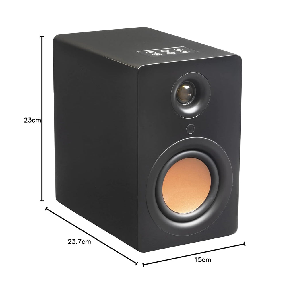 Mitchell Acoustics uStream One (MK1) True Wireless Active Bookshelf Speakers with Bluetooth Pair - Black
