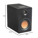 Mitchell Acoustics uStream One (MK1) True Wireless Active Bookshelf Speakers with Bluetooth Pair - Black