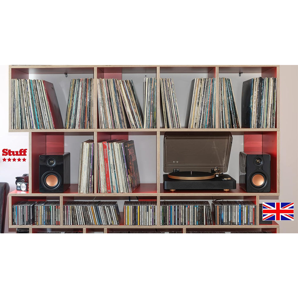 Mitchell Acoustics uStream One (MK1) True Wireless Active Bookshelf Speakers with Bluetooth Pair - Black