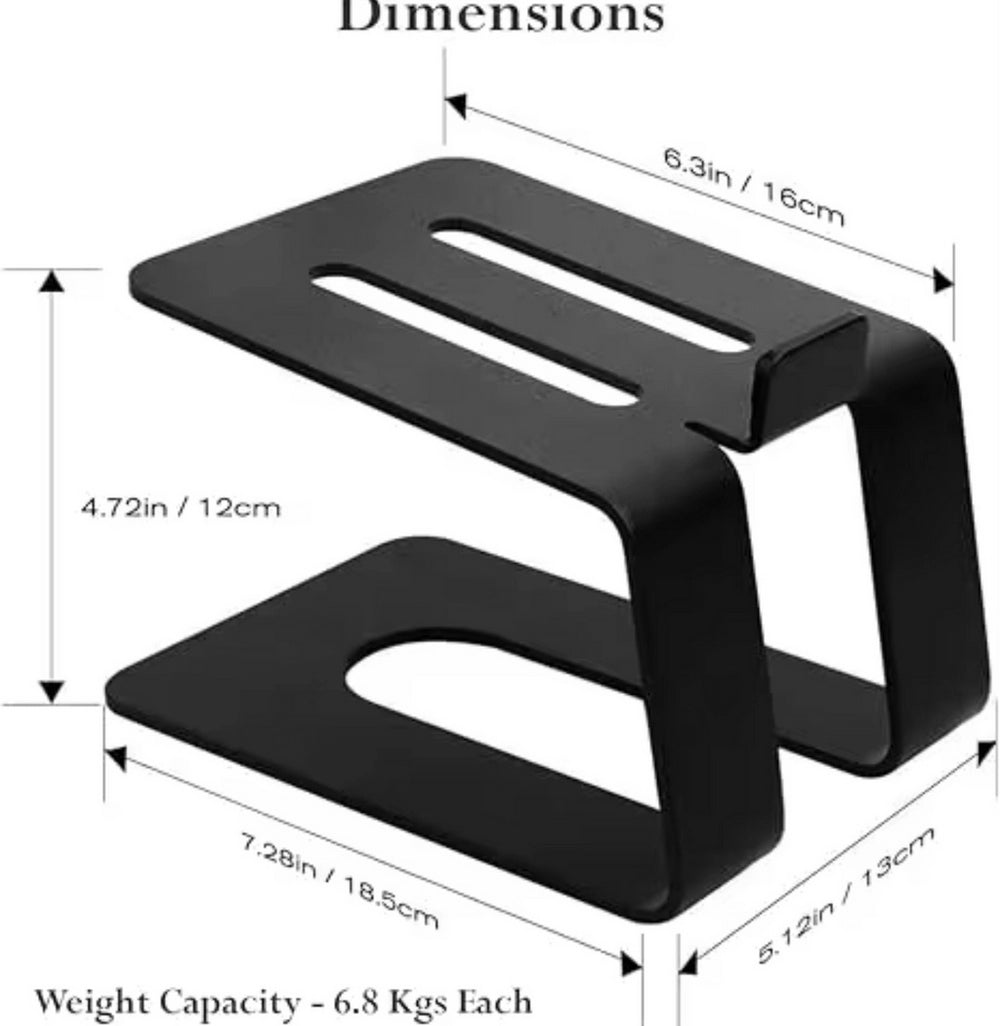 Mitchell Acoustics uStream Stand(D) Desktop Speaker Stands Pair - Black