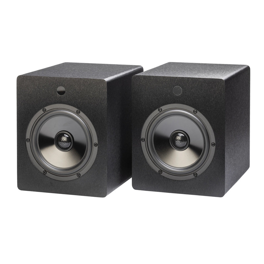 Mitchell Acoustics uStream Two Active Stereo Bookshelf Speakers with uStream Floor Stands Pair - Black