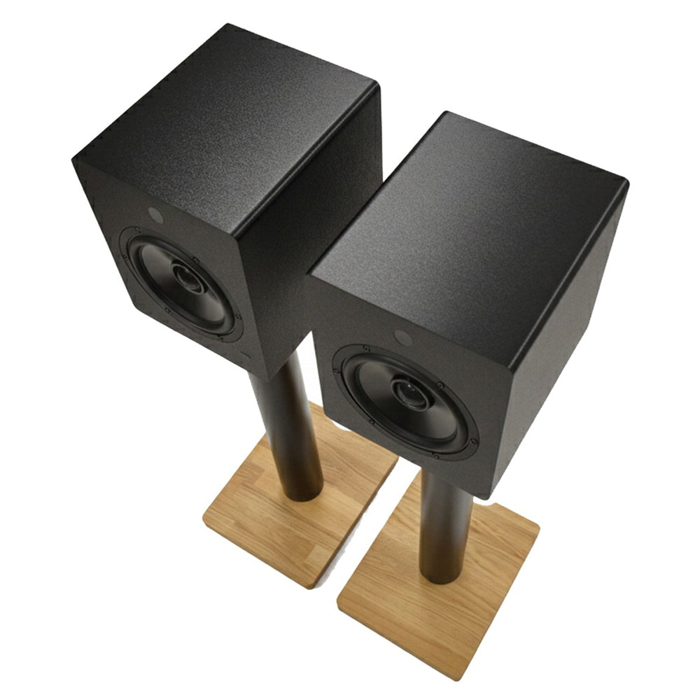 Mitchell Acoustics uStream Two Active Stereo Bookshelf Speakers with uStream Floor Stands Pair - Black