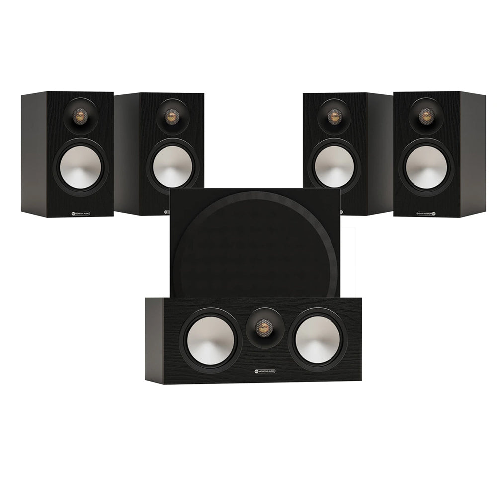 Monitor Audio Bronze 50 7G 5.1 Home Cinema Speaker Package – Black Black