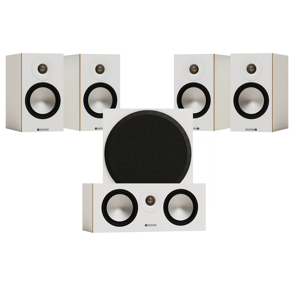 Monitor Audio Bronze 50 7G 5.1 Home Cinema Speaker Package – White White