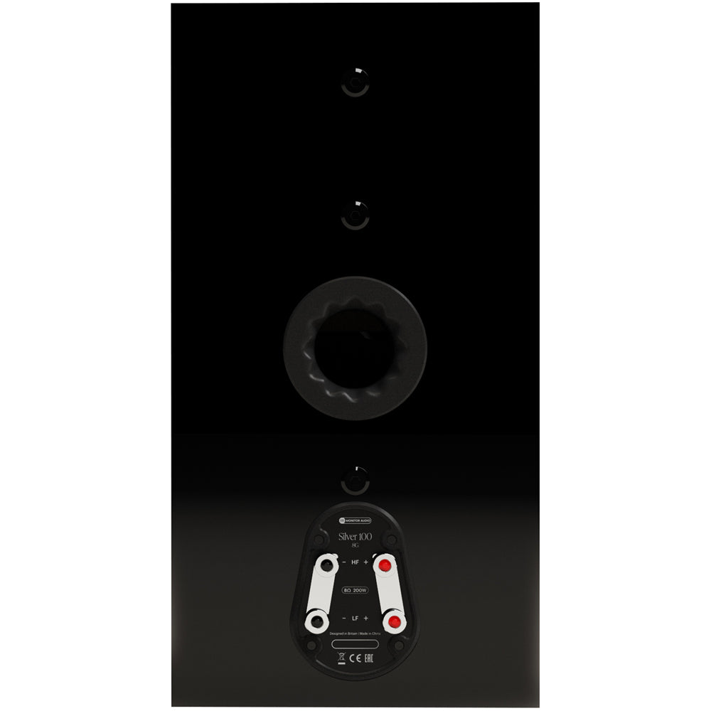 Monitor Audio Silver 100 8G 3-Way Bookshelf Speakers Pair High Gloss Black Balck