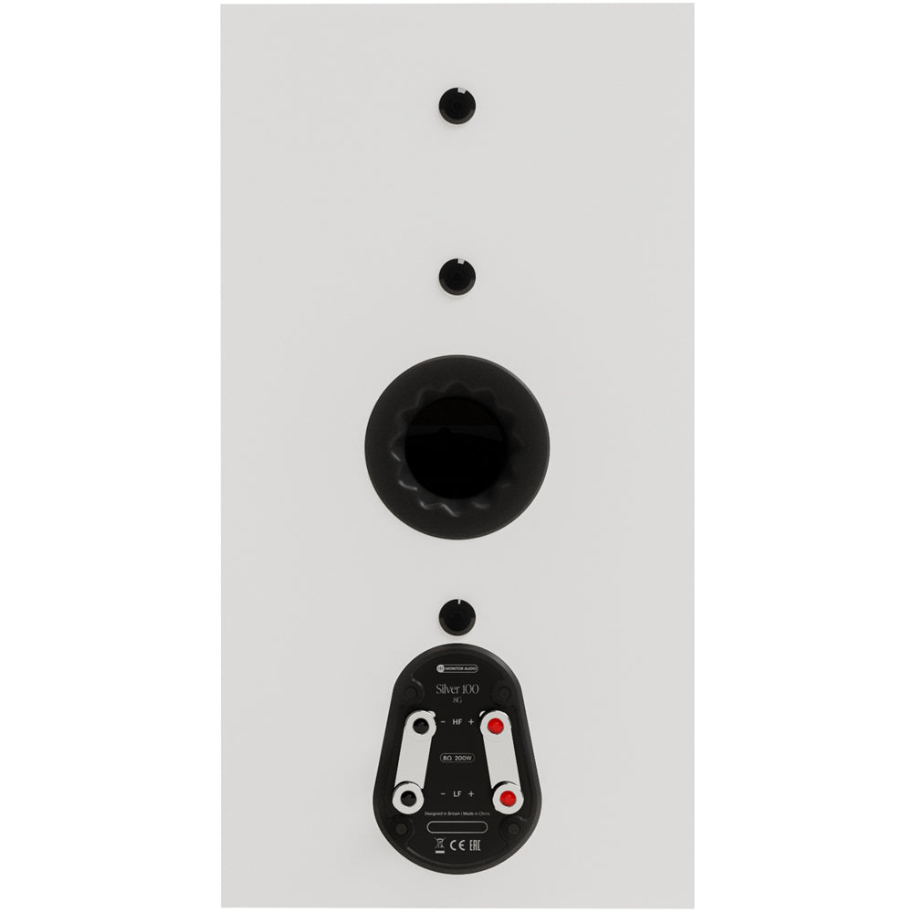 Monitor Audio Silver 100 8G 3-Way Bookshelf Speakers Pair Satin White White
