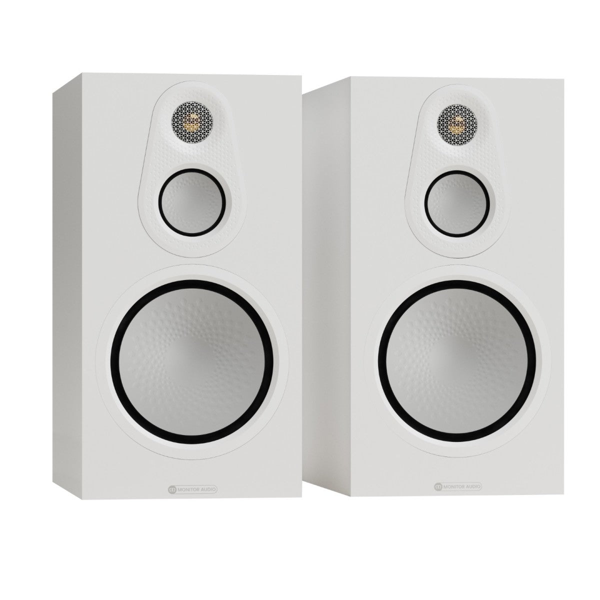 Marantz Model 70 Amplifier Silver with Monitor Audio Silver 100 8G Bookshelf Speakers Pair White HiFi Package