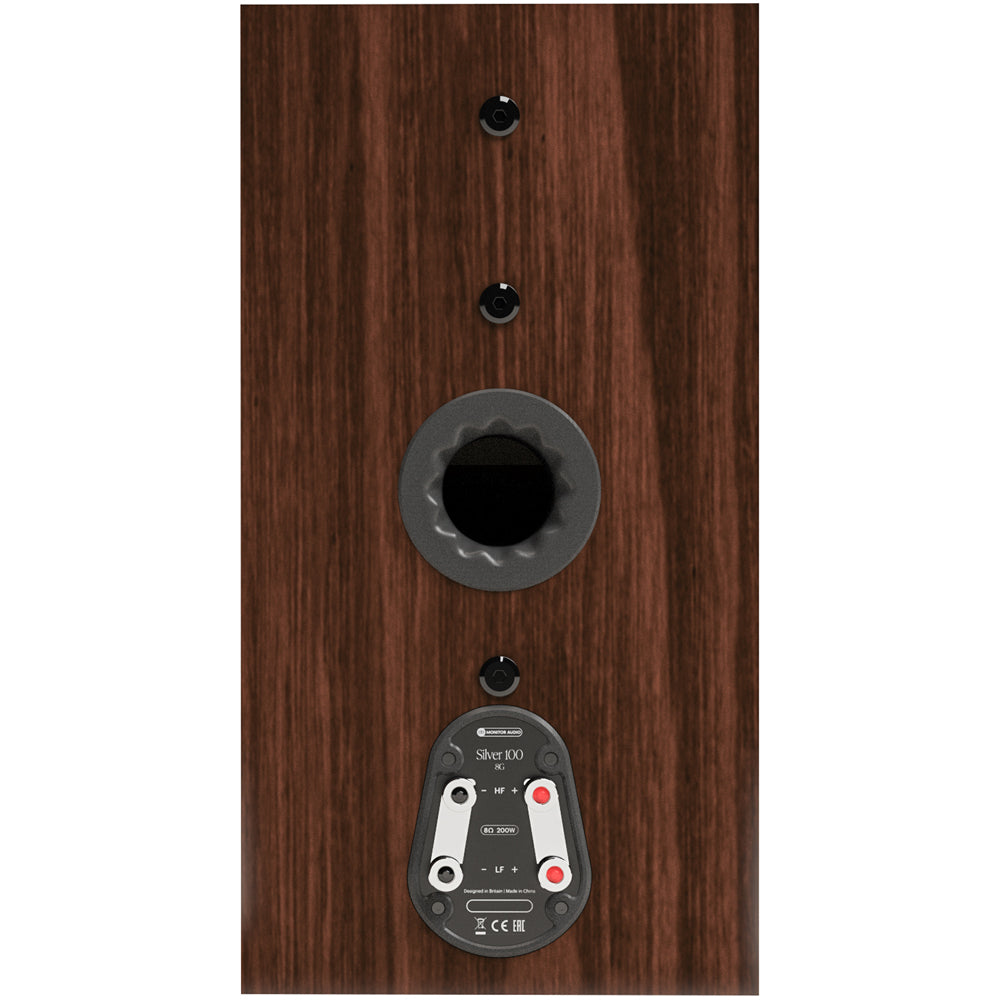 Monitor Audio Silver 100 8G 3-Way Bookshelf Speakers Pair Walnut Walnut
