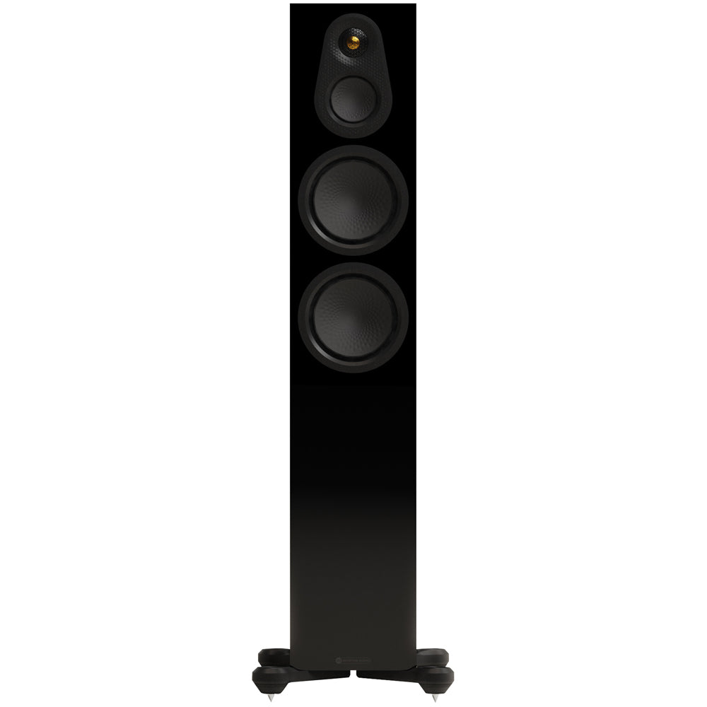 Monitor Audio Silver 300 8G 3-Way Floorstanding Speakers Pair High Gloss Black Black