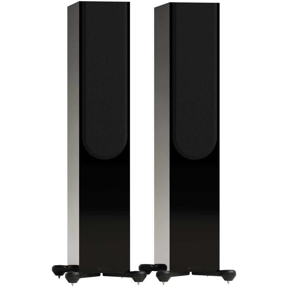 Monitor Audio Silver 300 8G 3-Way Floorstanding Speakers Pair High Gloss Black Black