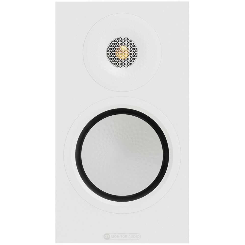 Monitor Audio Silver 50 8G Two-Way Bookshelf Speakers Pair Satin White White