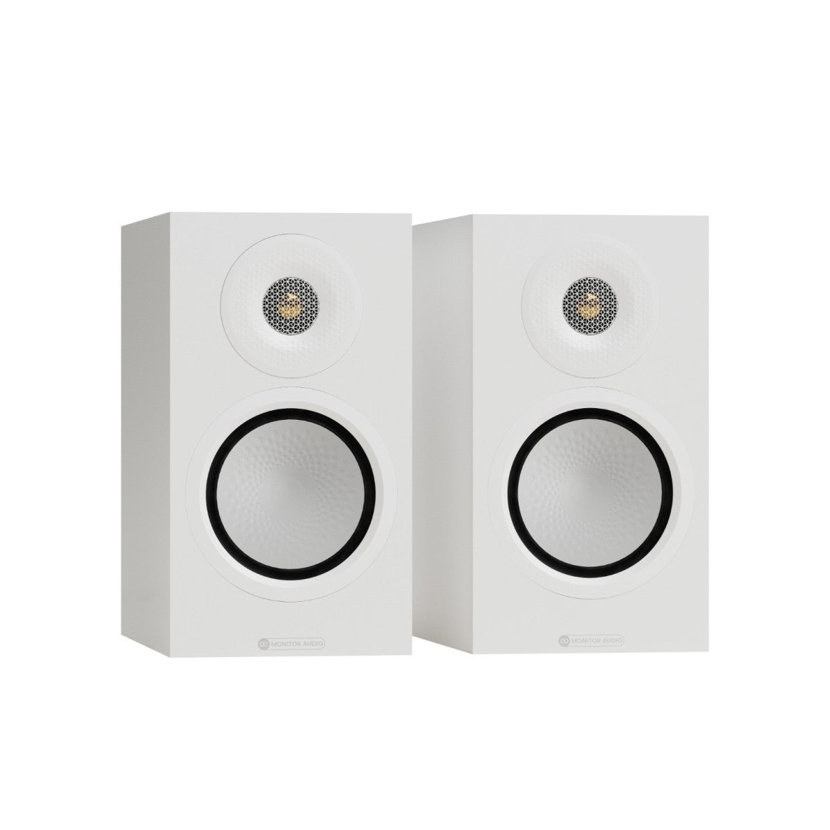 Marantz Model 70 Amplifier Silver with Monitor Audio Silver 50 8G Bookshelf Speakers Pair White HiFi Package