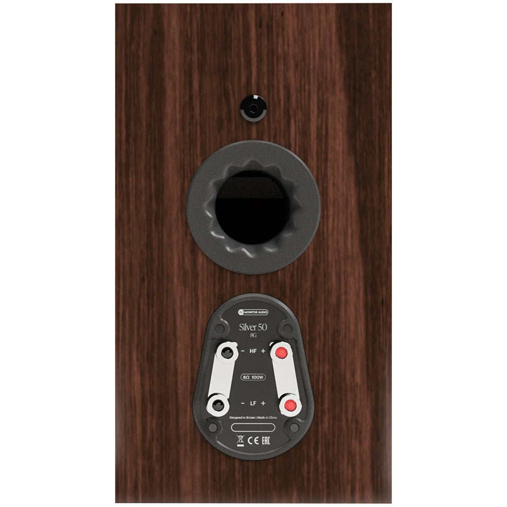 Monitor Audio Silver 50 8G Two-Way Bookshelf Speakers Pair Walnut Walnut