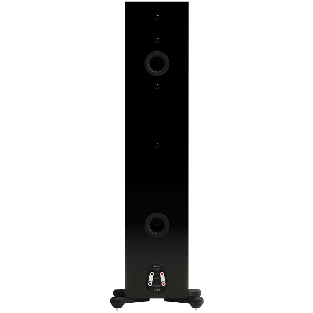 Monitor Audio Silver 500 8G 3-Way Floorstanding Speakers Pair High Gloss Black Black