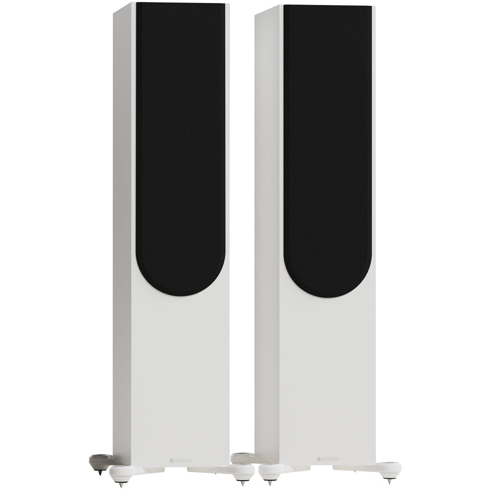 Monitor Audio Silver 500 8G 3-Way Floorstanding Speakers Pair Satin White White